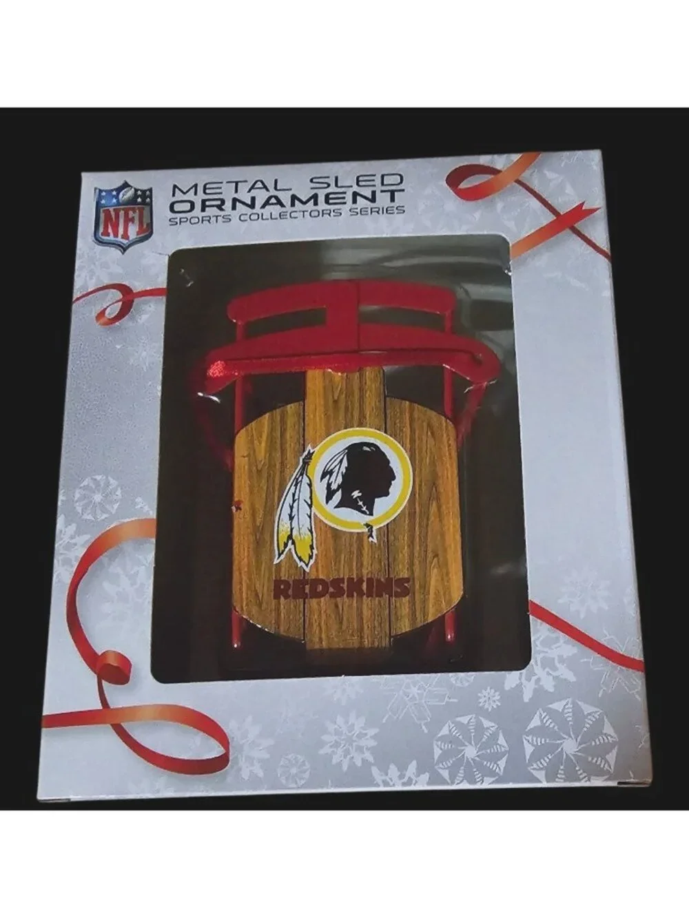 Washington Redskins Metal Sled Ornament Sports Collector Series NFL Football New